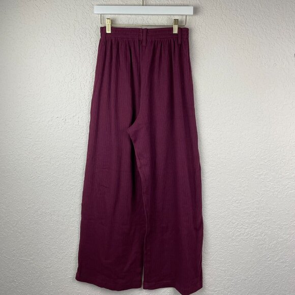 Wet Seal Burgundy Wide Leg Pants - Picture 4 of 7